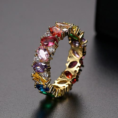 Elva® | Vintage-Ring aus farbigem Zirkon