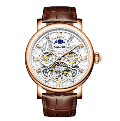GERALD® MECHANISCHE AUTOMATIK-ARMBANDUHR AUS LERNCHE