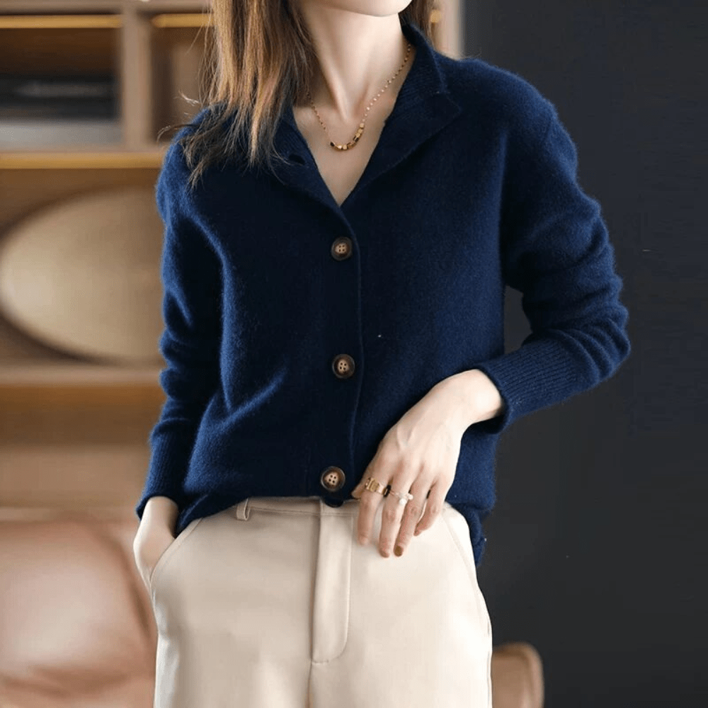 Ylva® | Luxuriöser Cashmere Strickcardigan