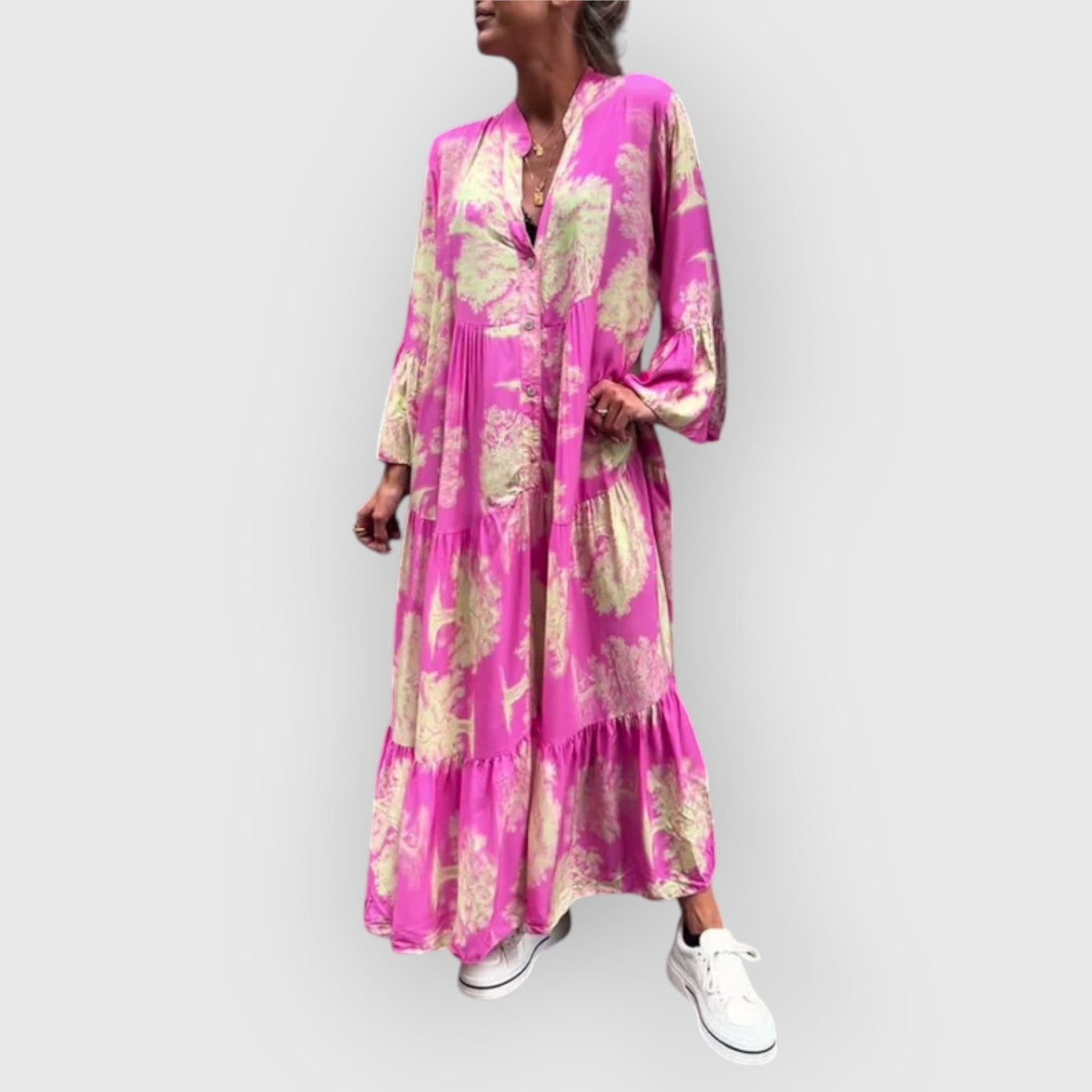 Hanna - Florales Maxikleid