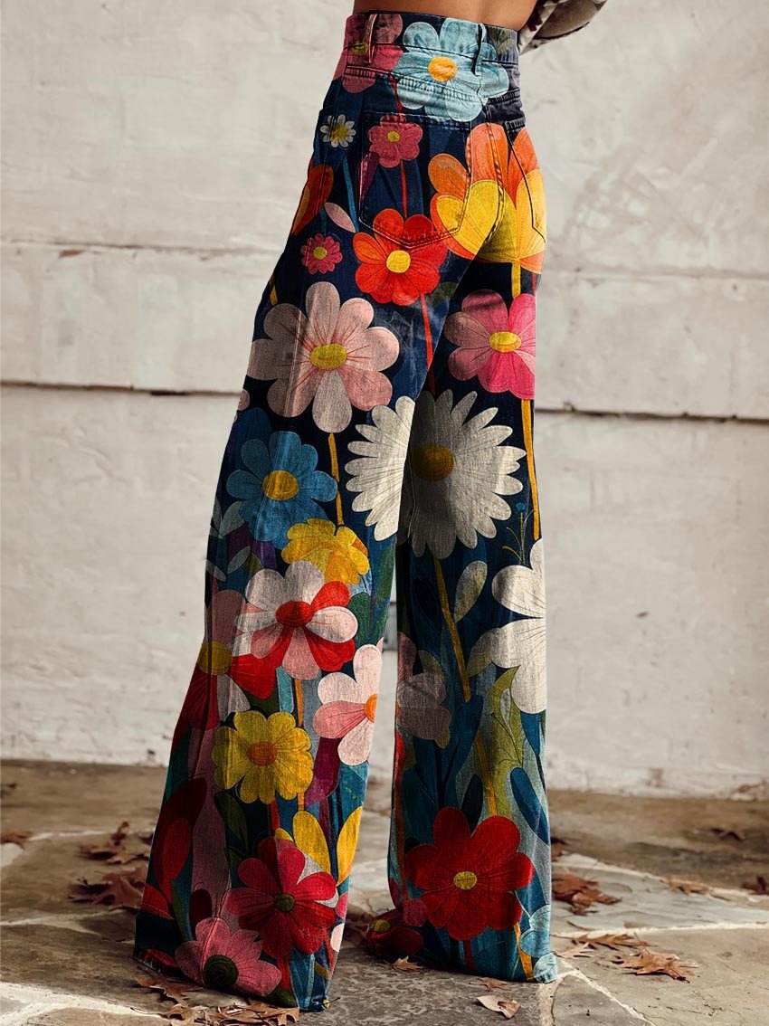 Nele® | Moderne elegante Blumen-Hosen