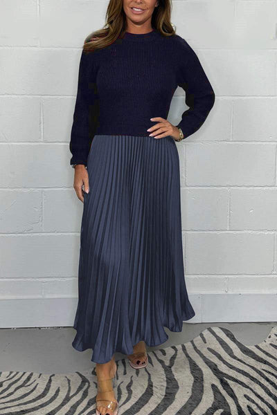 Clara - Schickes Pullover- und Faltenrock-Set