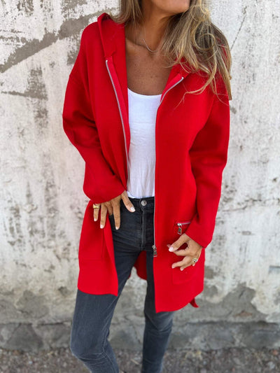 Lena® | Langärmliger Cardigan mit Reißverschluss