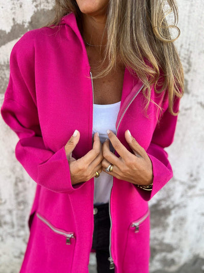 Lena® | Langärmliger Cardigan mit Reißverschluss