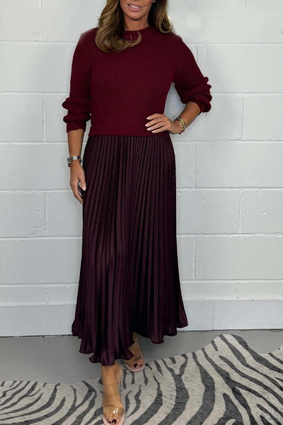 Clara - Schickes Pullover- und Faltenrock-Set