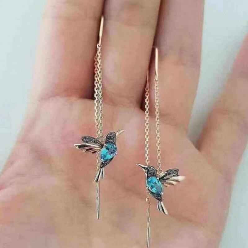 Philomena® | Ohrringe aus Emaille und Zirkonia in Form eines Kolibris