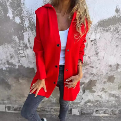 Nora® | Einreiher Jacke mit Kapuze