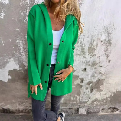 Nora® | Einreiher Jacke mit Kapuze