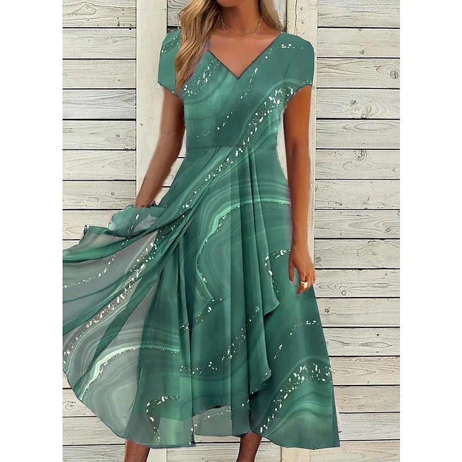 Teresa - Midikleid mit V-Ausschnitt