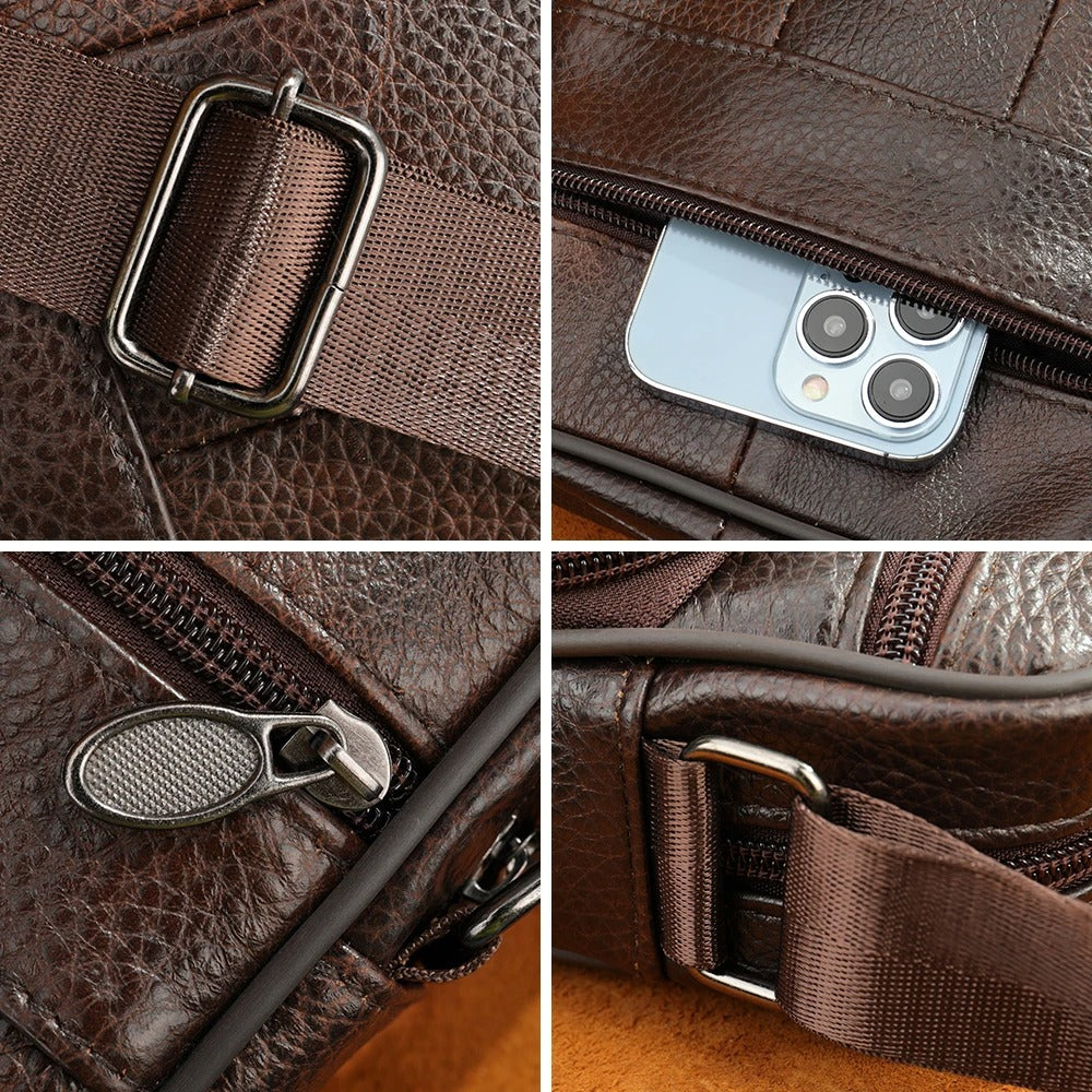 Zane® | Bequeme Leder-Schultertasche für Männer