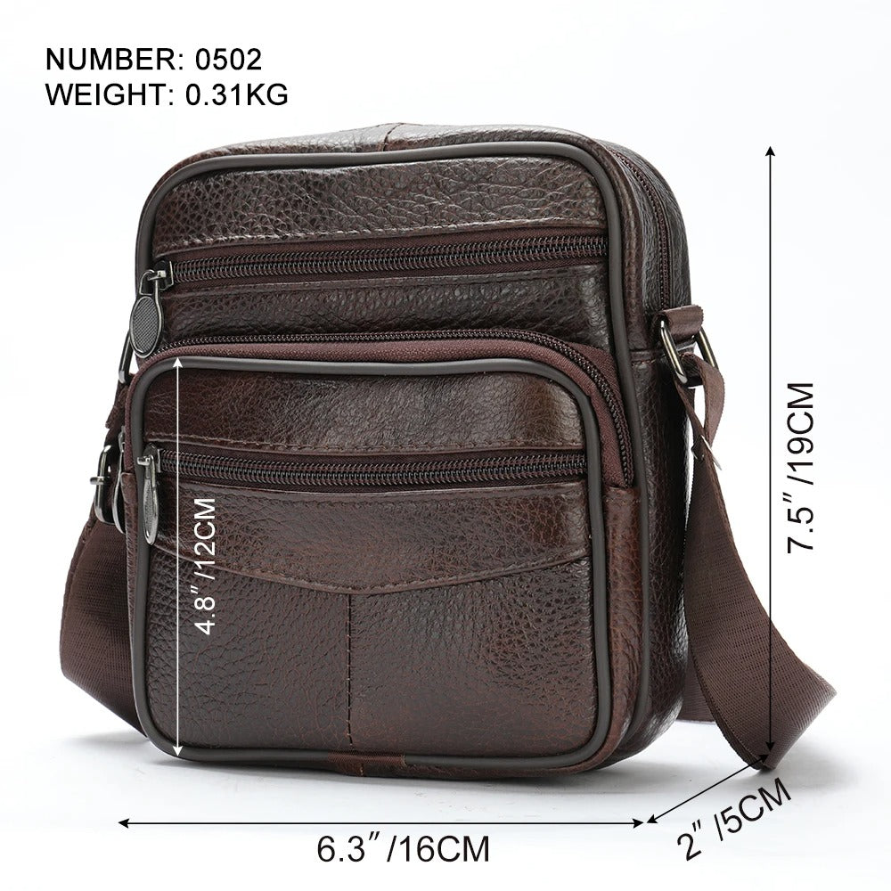Zane® | Bequeme Leder-Schultertasche für Männer