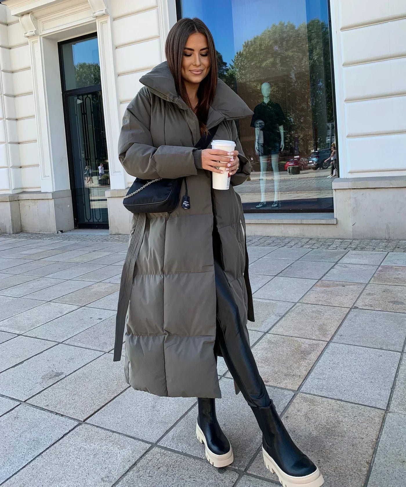 Bianca® | Langer Wintermantel mit Gürtel