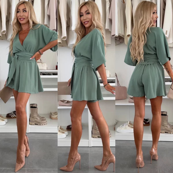 Evie - Kurzes Kleid mit V-Ausschnitt