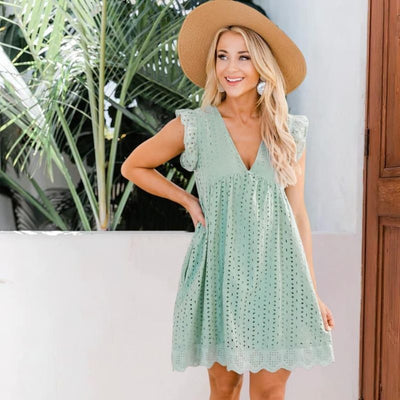 Isa - Besticktes Minikleid