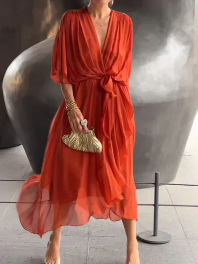 Aurora - Midikleid mit Wickel-Design