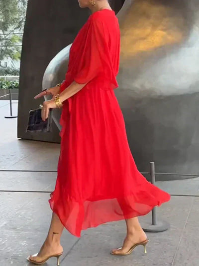 Aurora - Midikleid mit Wickel-Design