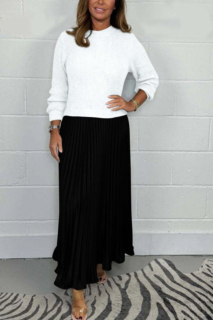 Clara - Schickes Pullover- und Faltenrock-Set