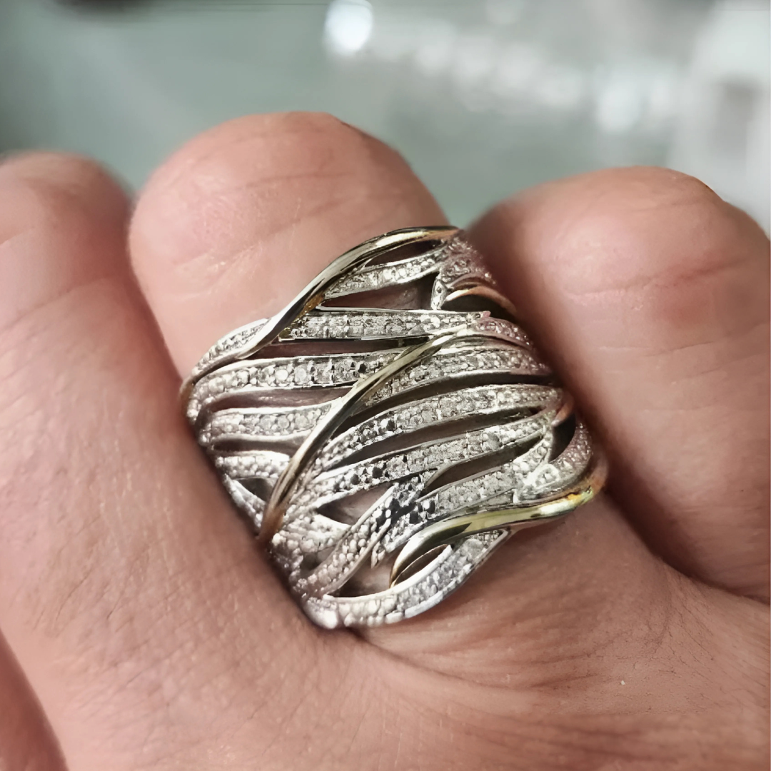 Elva® | Eleganter mehrlagiger gedrehter Ring