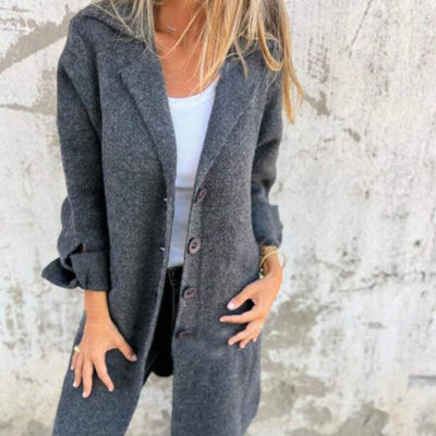 Lisa® | CASUAL-EINREIHIGE JACKE MIT KAPUZE