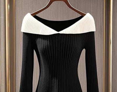 Bianca® | Pullover mit Farbblock in Schwarz und Weiß