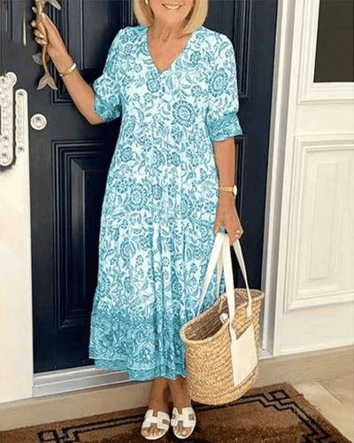 Simone - Elegantes & Farbenfrohes Sommerkleid