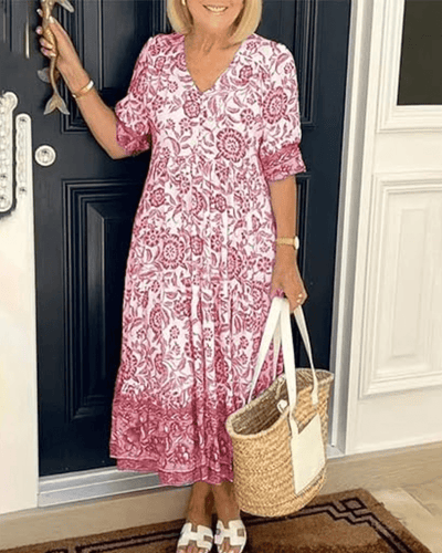 Simone - Elegantes & Farbenfrohes Sommerkleid