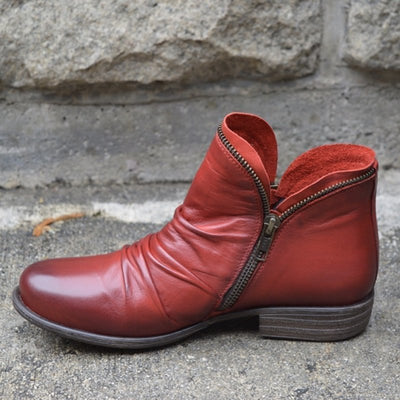 Maja® | Lederstiefel mit Reißverschluss