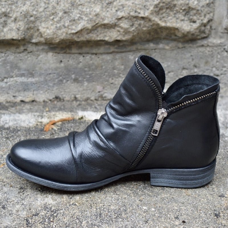 Maja® | Lederstiefel mit Reißverschluss