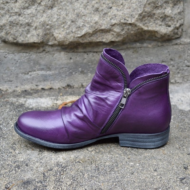 Maja® | Lederstiefel mit Reißverschluss
