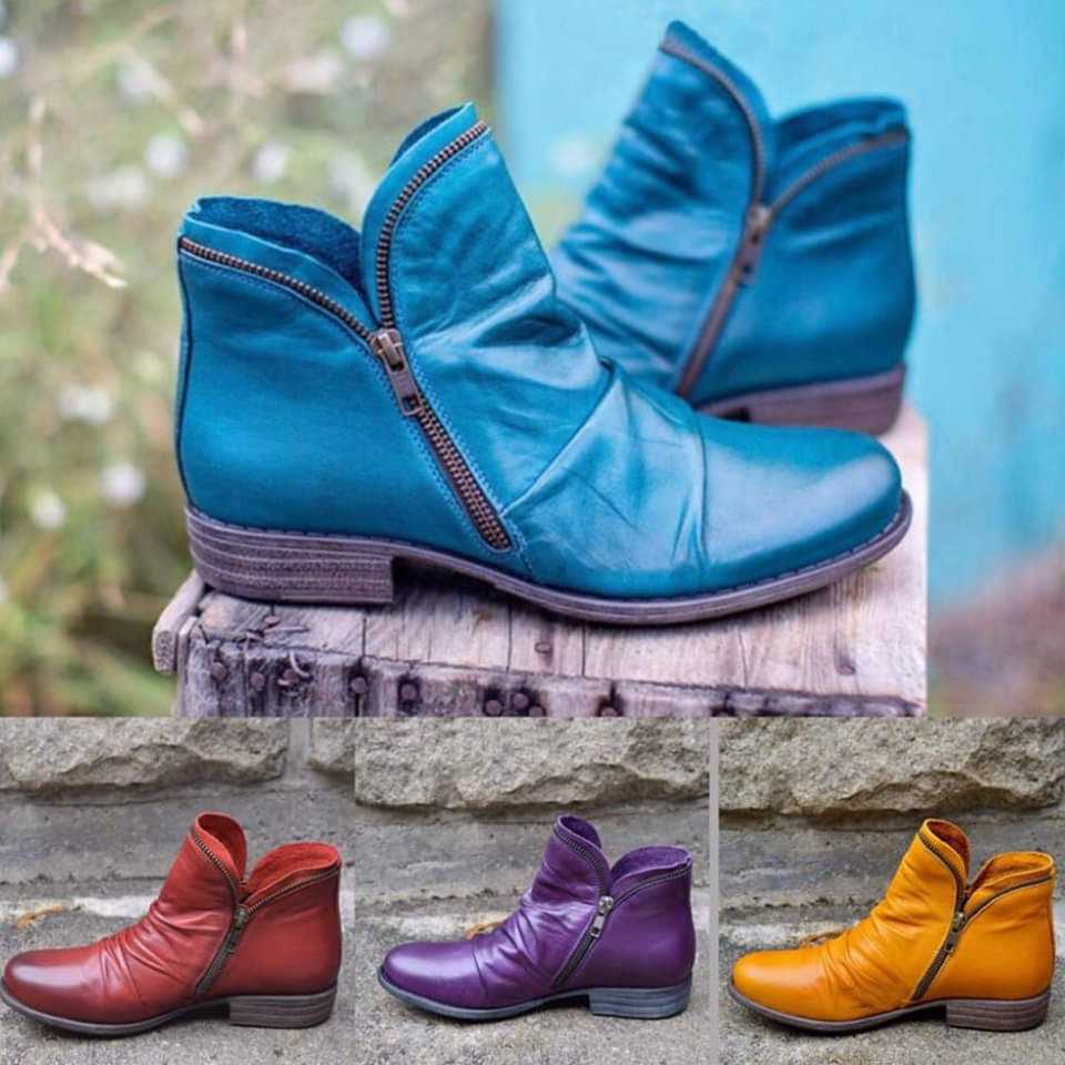 Maja® | Lederstiefel mit Reißverschluss